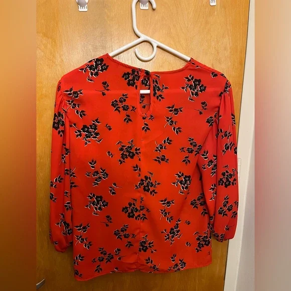 Primark Red/Black Floral Blouse - Picture 2 of 3